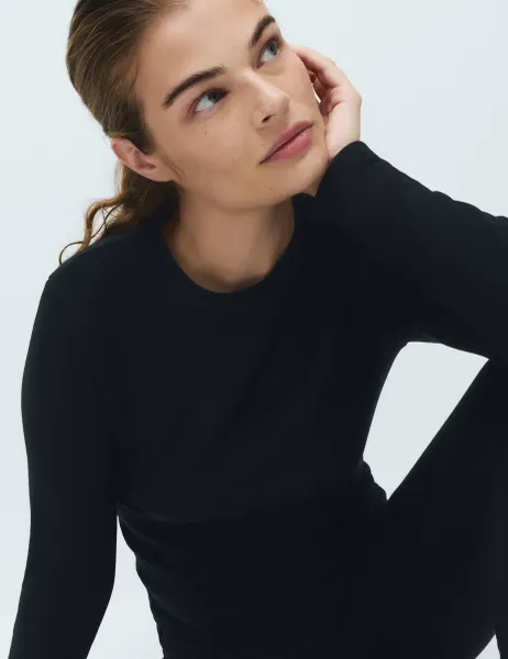 Marks & Spencer Heatgen Maximum Thermal Crew Neck Top Black