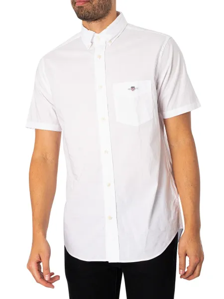 Gant Regular Poplin Short Sleeved Shirt