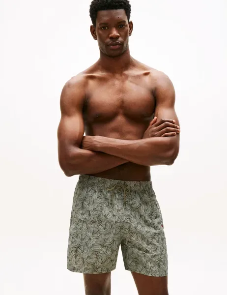 Tommy Hilfiger Original Printed Swim Shorts Khaki Mix