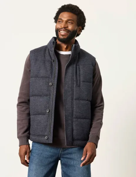 FatFace Lightweight Padded Gilet Navy Mix