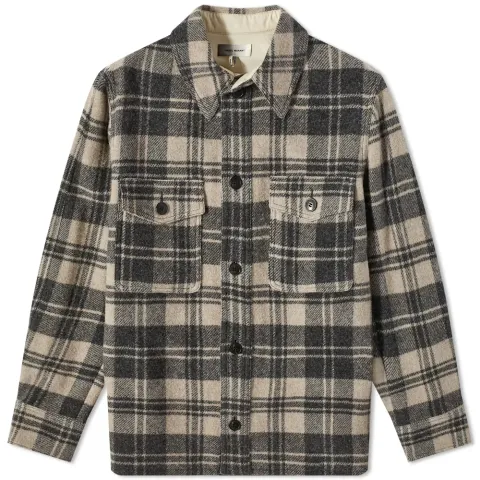 Gervon Check Wool Overshirt