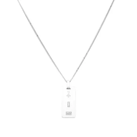 YSL Plaque Pendant Necklace