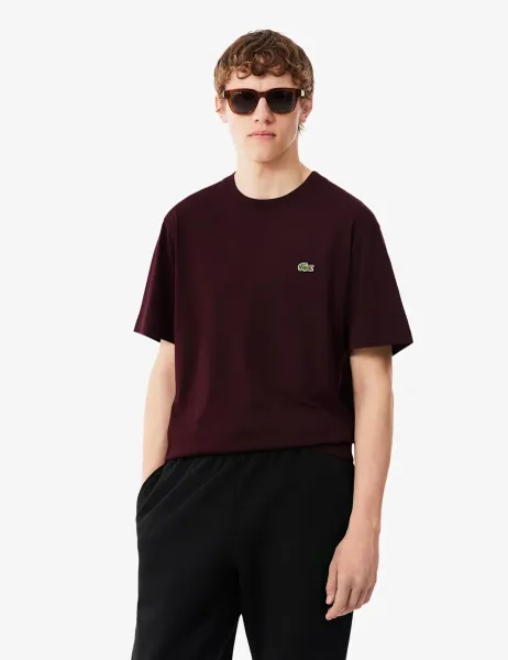 Lacoste Pure Cotton Mid Weight T-Shirt Dark Red