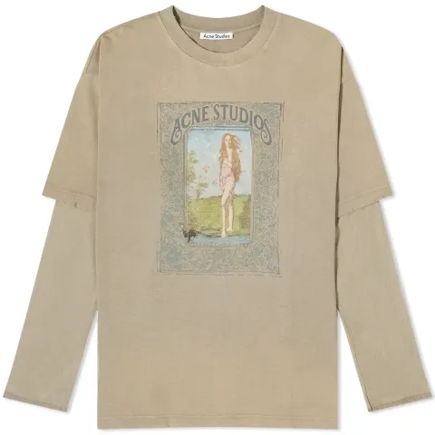 Long Sleeve Mermaid Print T-Shirt