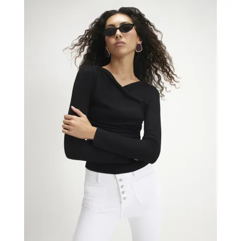 River Island Long Sleeve Wrap Top
