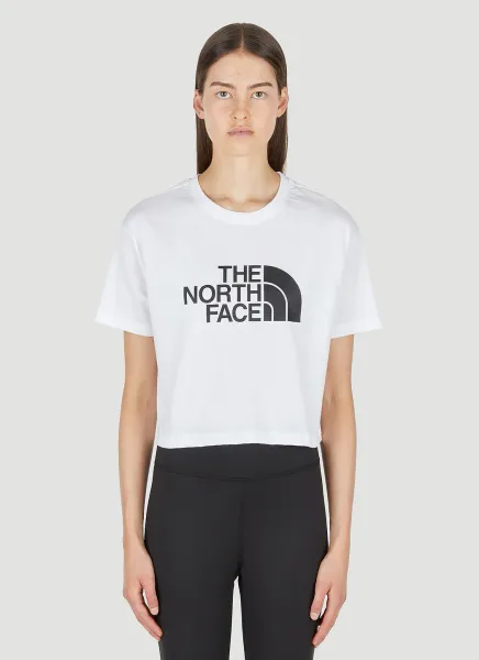 Logo Print Cropped T-Shirt