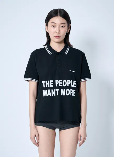 Text Print Polo Shirt