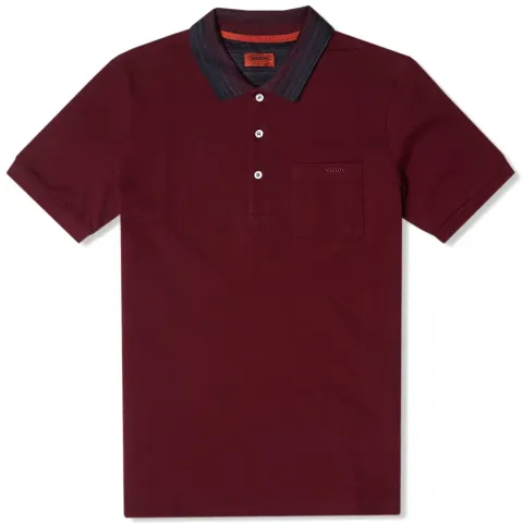 Stripe Collar Pique Polo