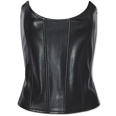 Leia Faux Leather Corset