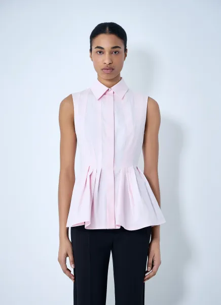 Sleeveless Pleated Blouse