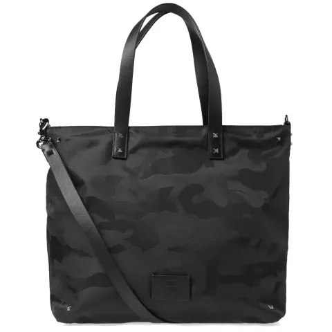 Nylon Jacquard Camo Tote Bag