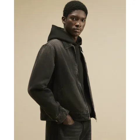 River Island Regular Fit Denim Zip Through Jacket