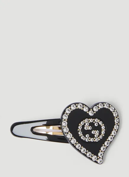 Interlocking G Heart Hair Clip