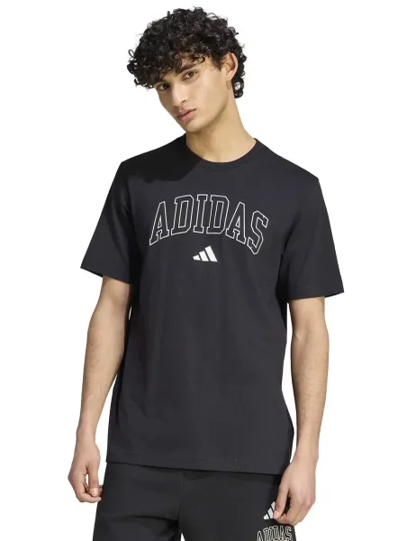 Adidas Collegiate Lineage Graphic Cotton T-Shirt