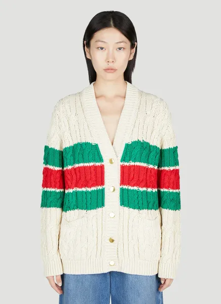 Web Stripe Cardigan