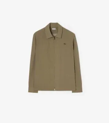 Coated Nylon Overshirt in Finch brown
