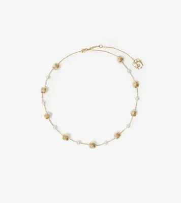 Knight Pearl Necklace in Gold/pearl