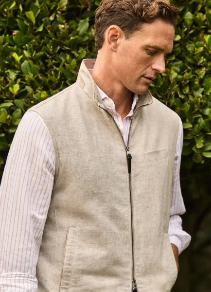 Cotton-Linen Textured Gilet