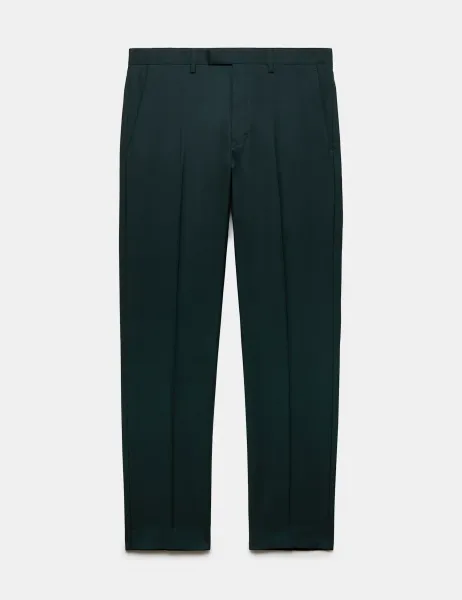 Marks & Spencer Slim Fit Stretch Ultimate Suit Trousers Dark Evergreen
