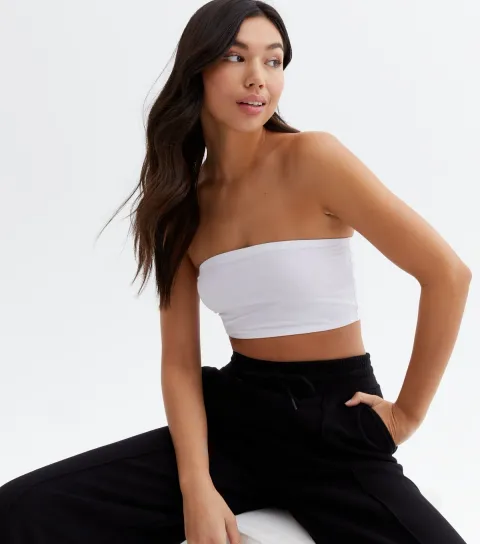 New Look Women's White Jersey Bandeau