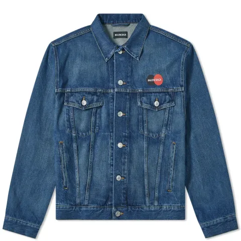 Embroidered Credit Card Logo Denim Jacket