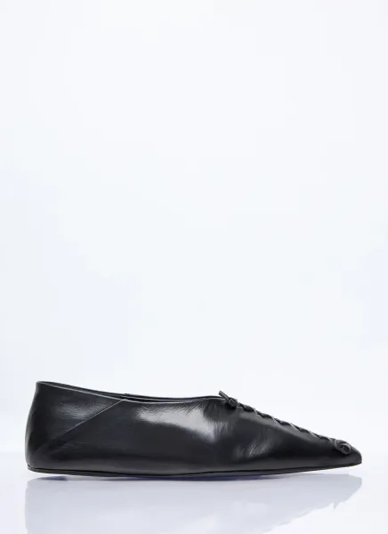Leather Pointed Ballerina Flats