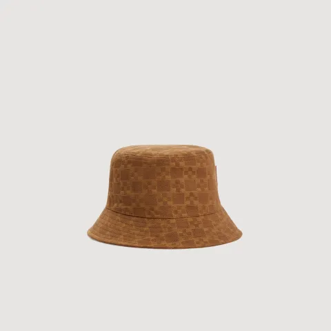 Denim bucket hat with patch