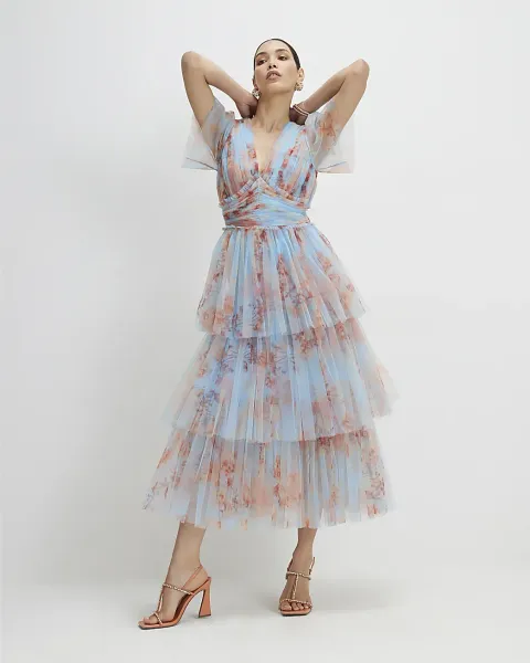 River Island Tulle Midi Dress