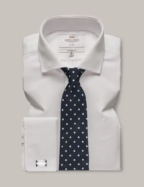 Hawes & Curtis Regular Fit Non Iron Pure Cotton Twill Shirt White
