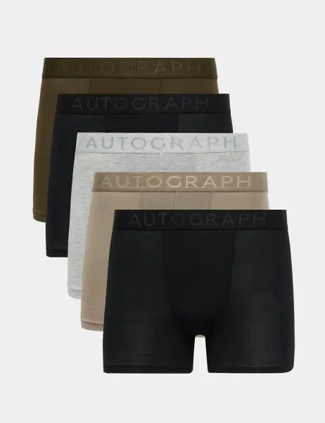 Autograph 5 Pack Modal Rich 360 Flex Trunks Black Mix