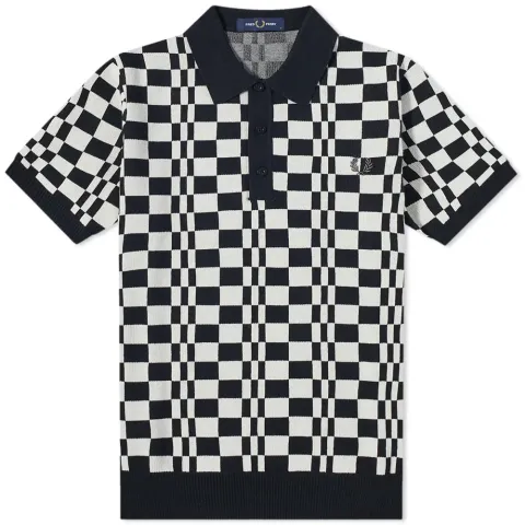 Chequerboard Knitted Shirt