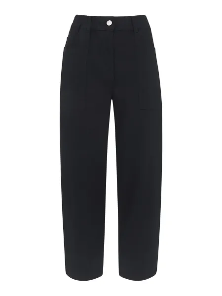 Whistles Solid Black Tessa Casual Trouser