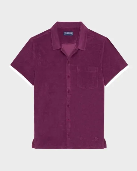 Vilebrequin Men Terry Bowling Shirt Solid