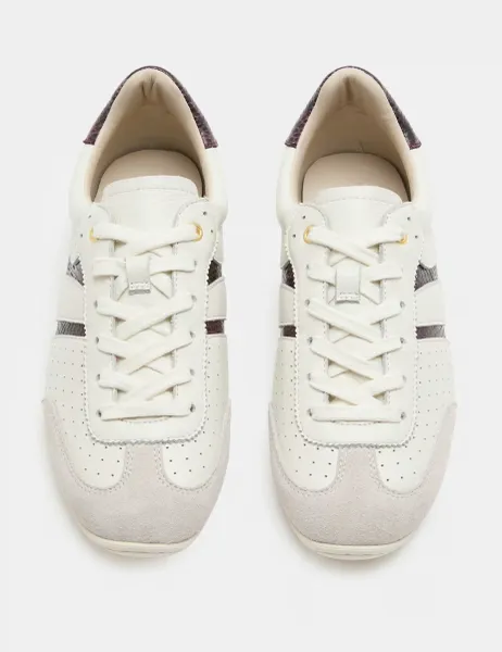 Marks & Spencer Leather Retro Side Detail Trainers Cream