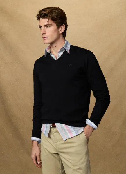 Cotton V-Neck Jumper
