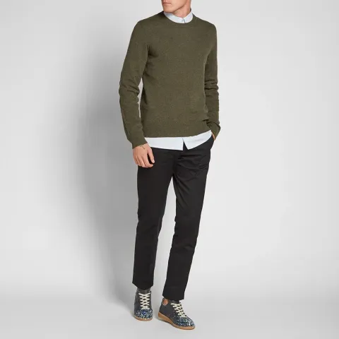 14 Elbow Patch Crew Knit