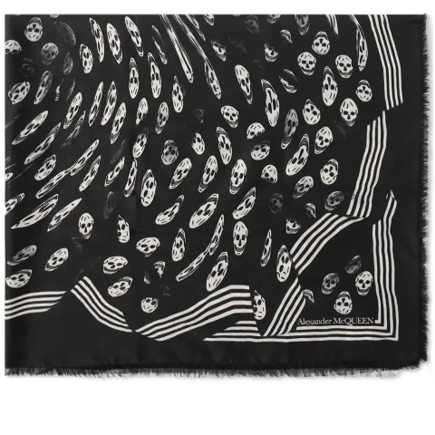 Vortex Skull Print Scarf