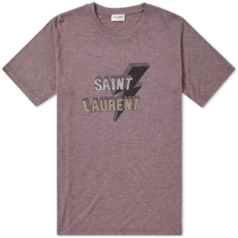 Vintage Lightning Print logo Tee