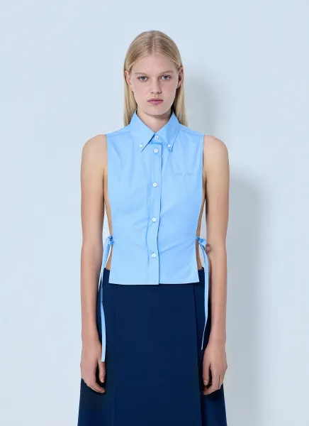 Poplin Sleeveless Shirt