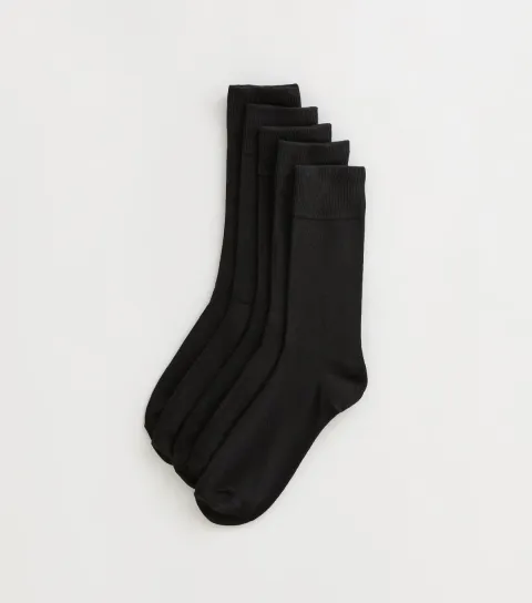 Men's Mens Pack Of 5 Black Socks