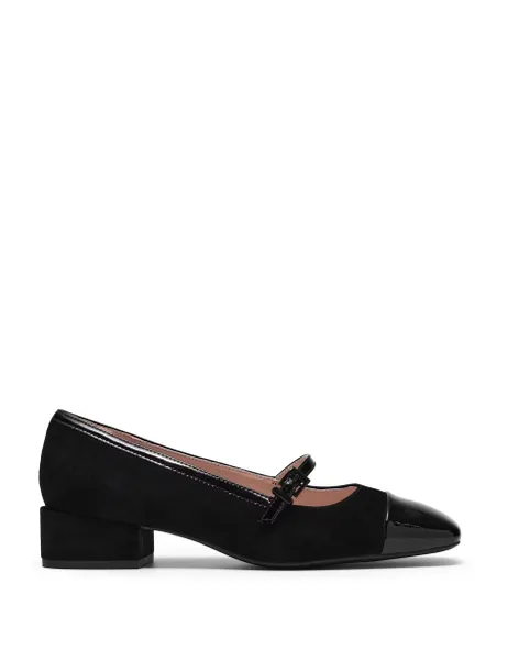 Clarks Leather Square Toe Mary Jane Shoes Black