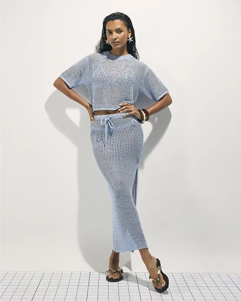 River Island Knit Midi Beach Skirt
