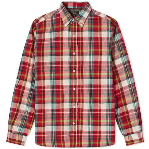 Button Down Inian Madras Shirt