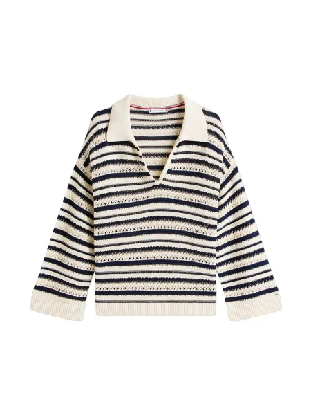 Tommy Hilfiger Crochet Oversized Polo Jumper