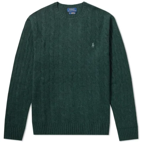 Merino Blend Cable Crew Knit