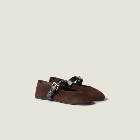 Suede ballerinas