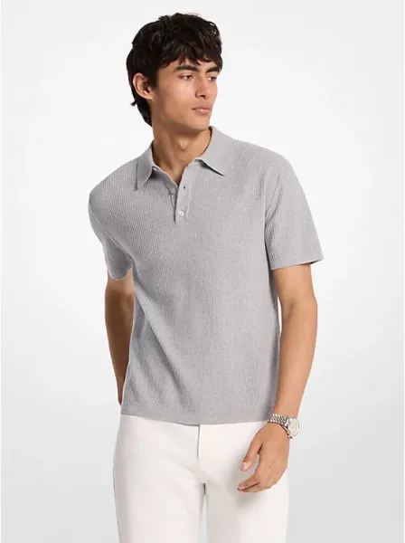 Michael Kors Ribbed Cotton Polo Shirt