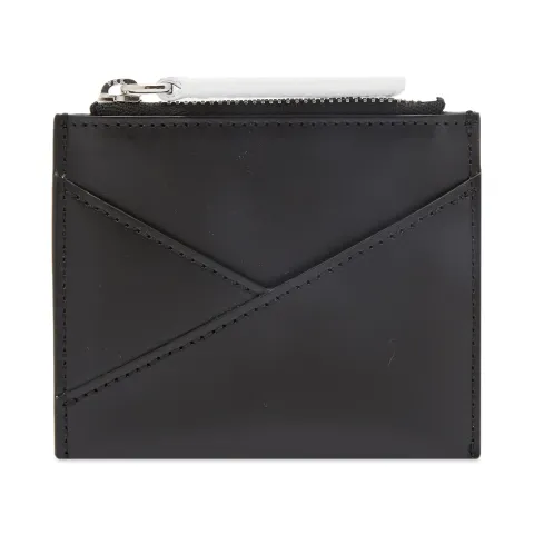 Crossover Calf Leather Zip Cardholder