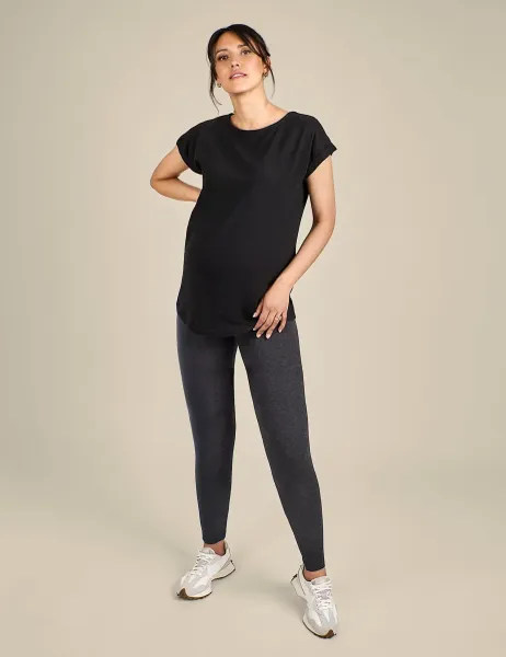 JoJo Maman Bébé Maternity Cotton Rich Leggings Grey