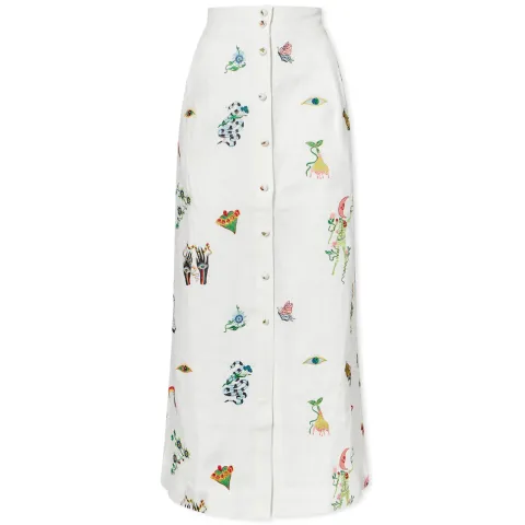 ALÉMAIS Atticus Embroidered Skirt